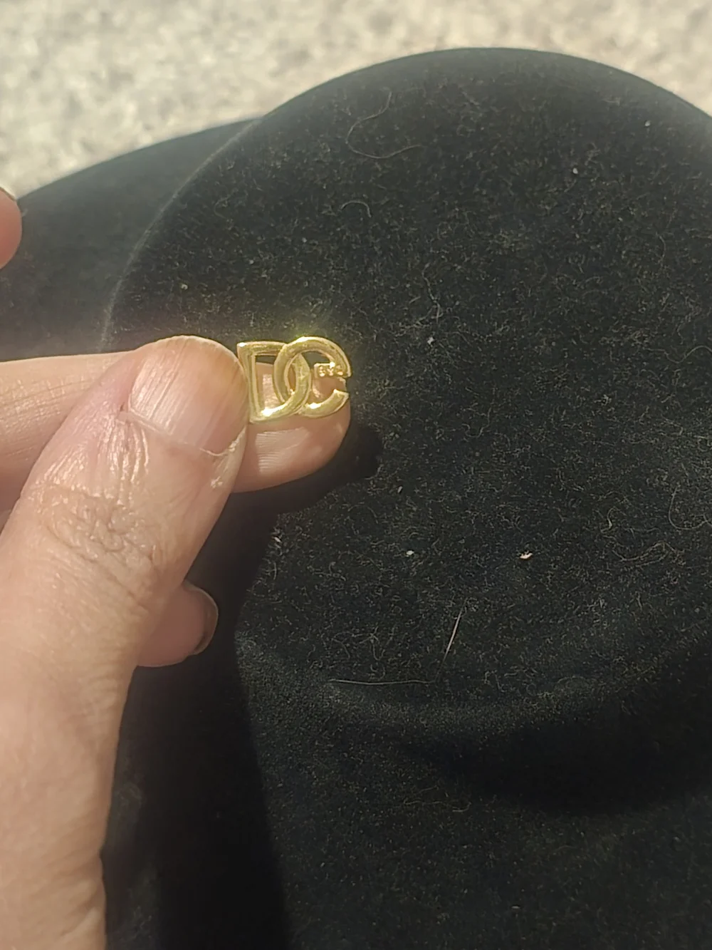 D&G Gold Pearl Bracelet with Crystal Logo